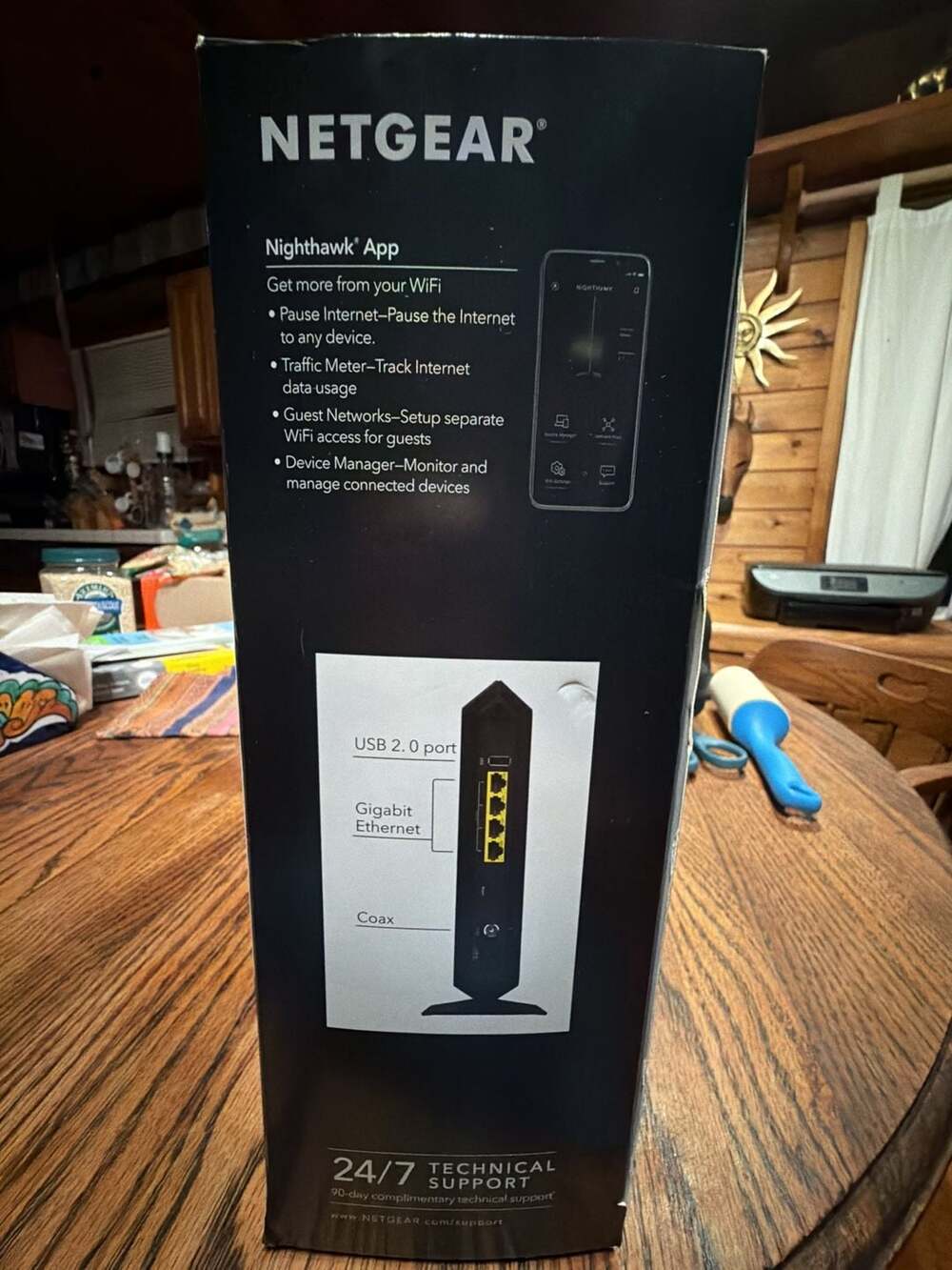 NEW UNOPENED NETGEAR Nighthawk AC1900 WiFi Cable Modem Router Model C7000 - Picture 6 of 10